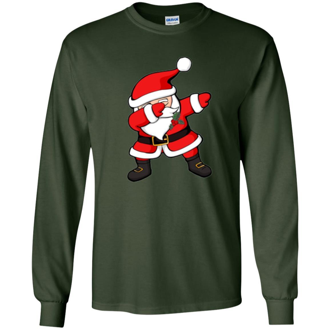Christmas T-shirt Dabbing Santa Claus Christmas Dab Novelty Forest Green