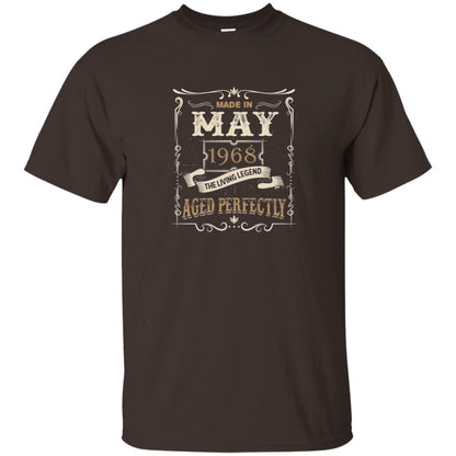 Made In May 1968 The Living Legend 50th Birthday T-shirt Dark Chocolate