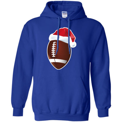 Football With Santa Claus Hat X-mas Shirt For Football Lovers Royal