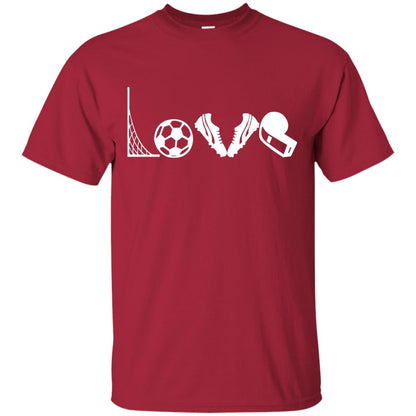 I Love Soccer Funny Soccer Lover T-shirt Cardinal