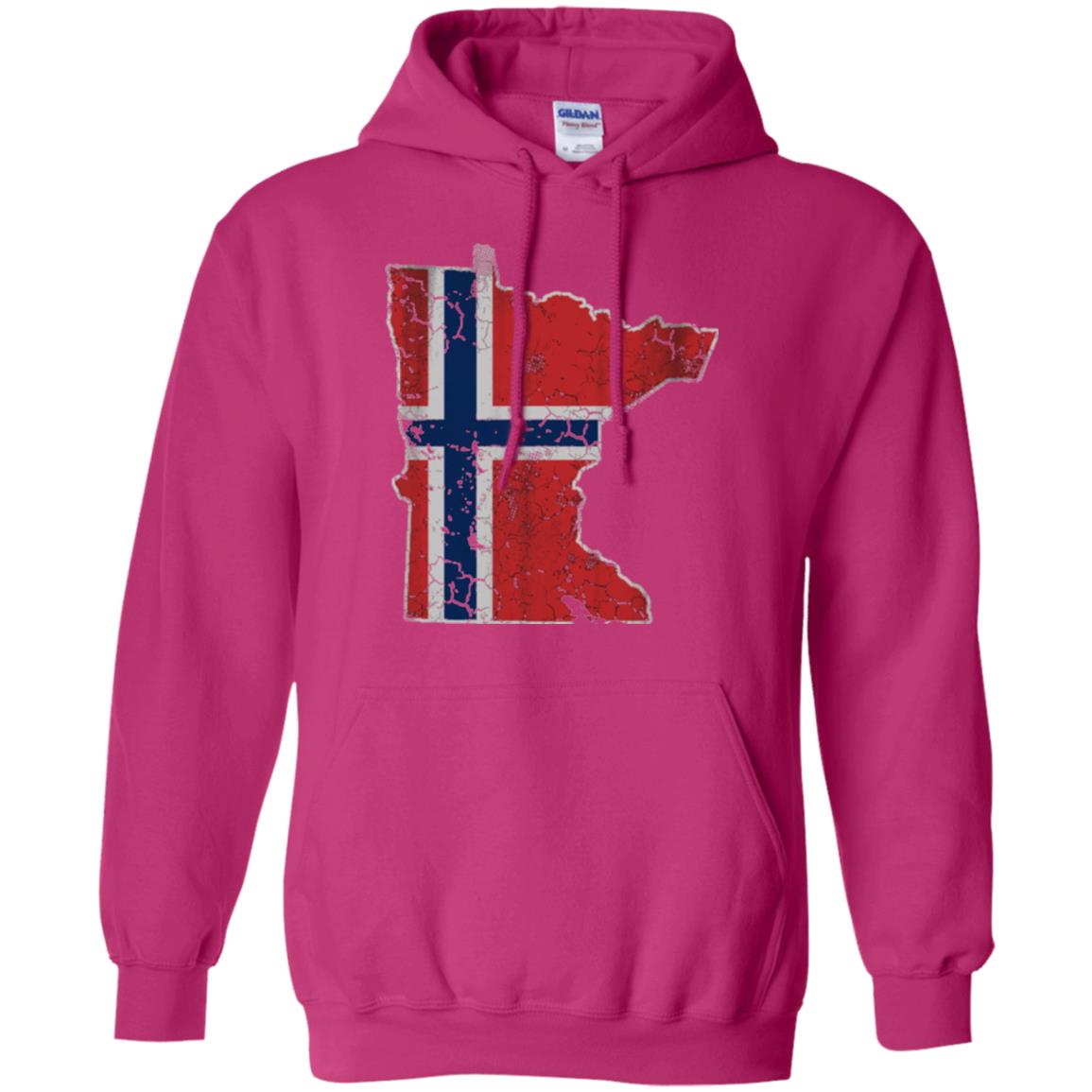 Minnesota Norwegian American Norge Norway Flag T-shirt Heliconia
