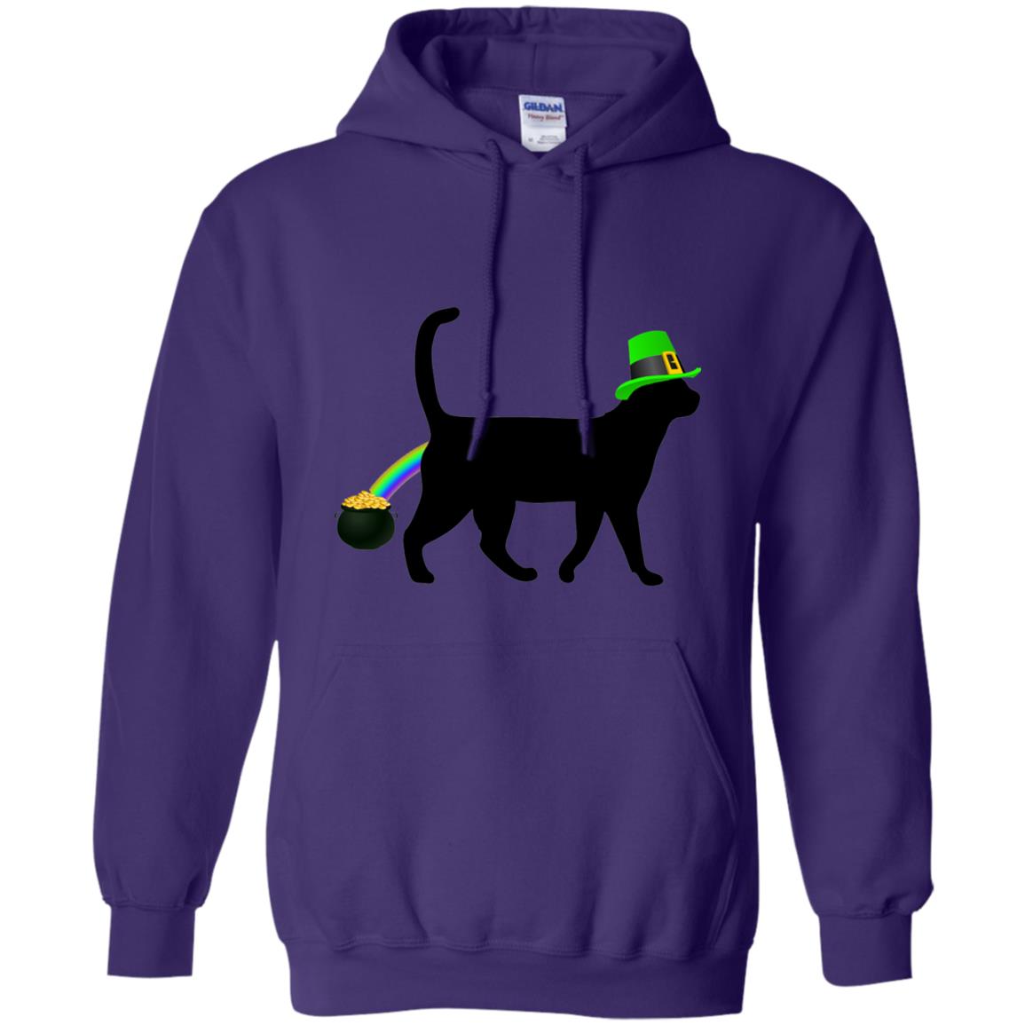 Cat Leprechaun Funny Cat Saint Patrick_s Day T-shirt Purple