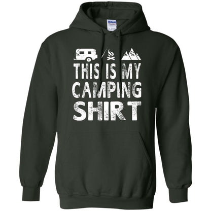 Funny Camper Gift T-shirt This Is My Camping Shirt Forest Green