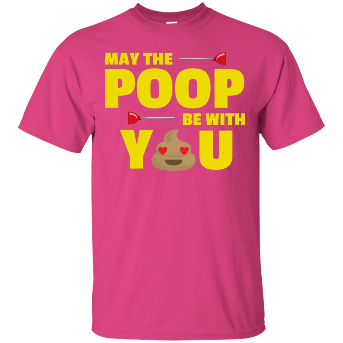 May The Poop Be With You Funny Emoji T-shirt Heliconia