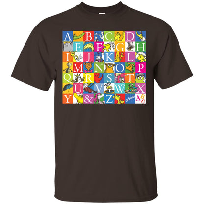 Dr. Seuss A To Z Gift Shirt For Funny Man Dark Chocolate