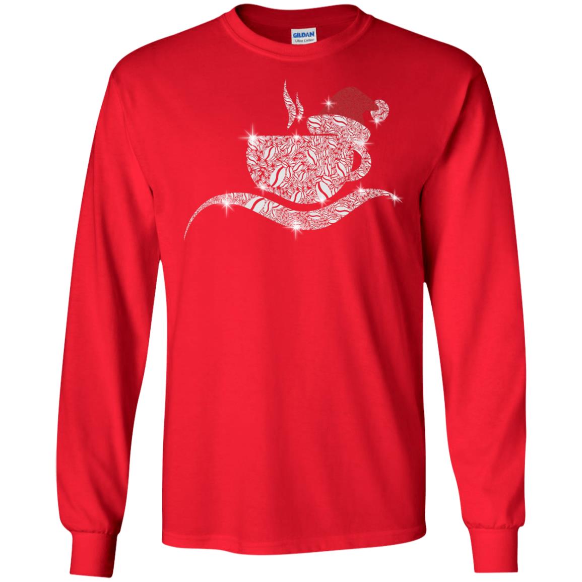 Coffee Glass Christmas Gift Drinking Lovers Shirt Red