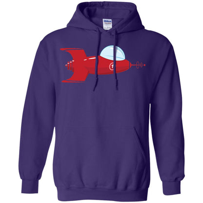 Vintage Spaceship Video Game Gamer T-shirt Purple