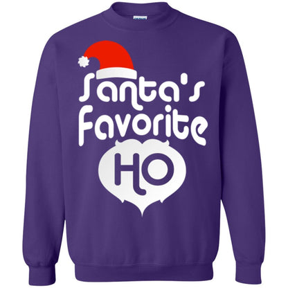 Christmas T-shirt Santa's Favorite Ho Purple