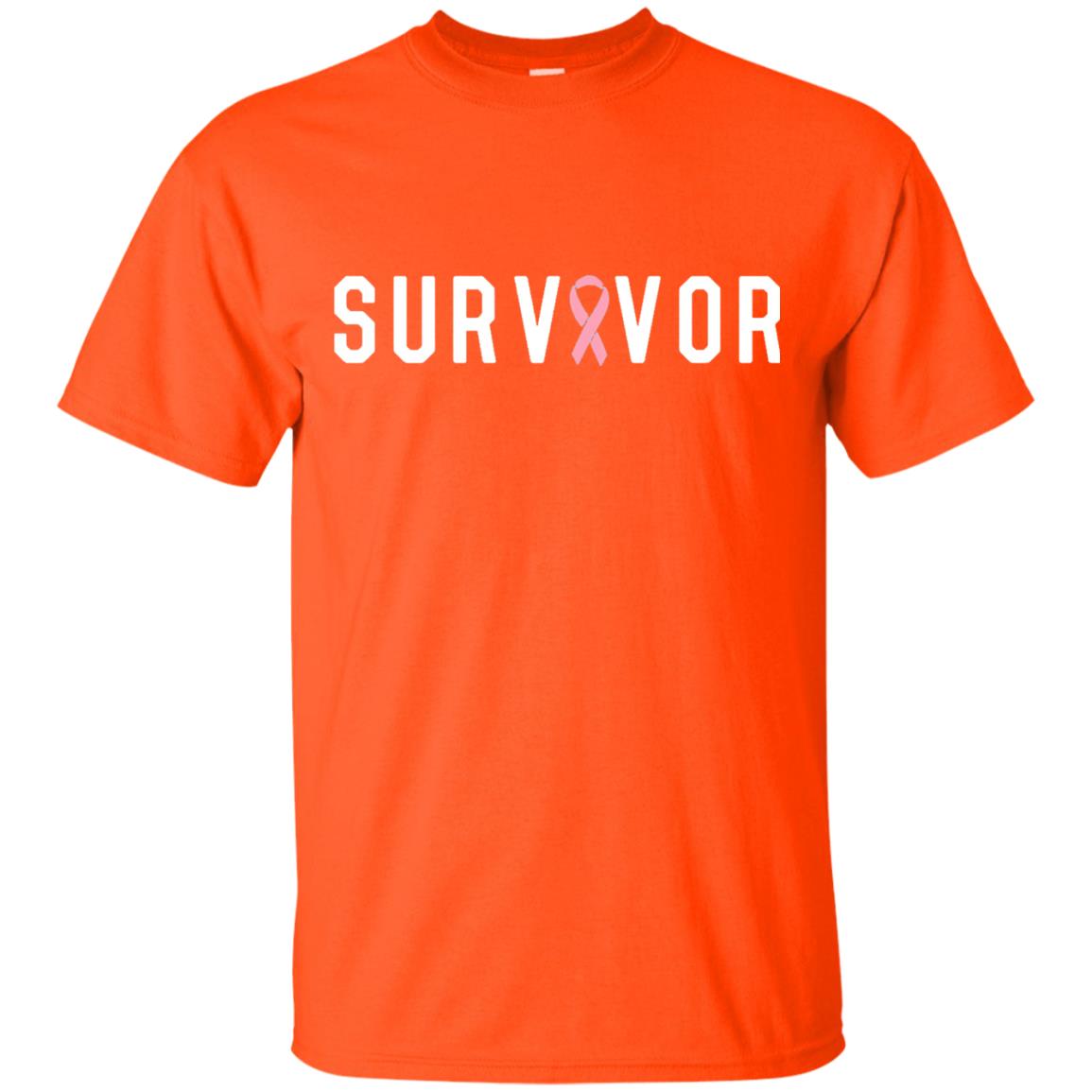 Breast Cancer Survivor We Did It T-shirt Pink Ribbon Orange