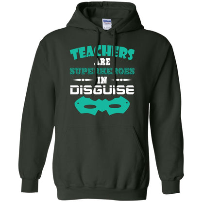 Teachers Are Superheroes In Disguise Movie Lover T-shirt Forest Green