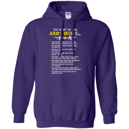 Veteran T-shirt You Might Be An Army Mom If Purple