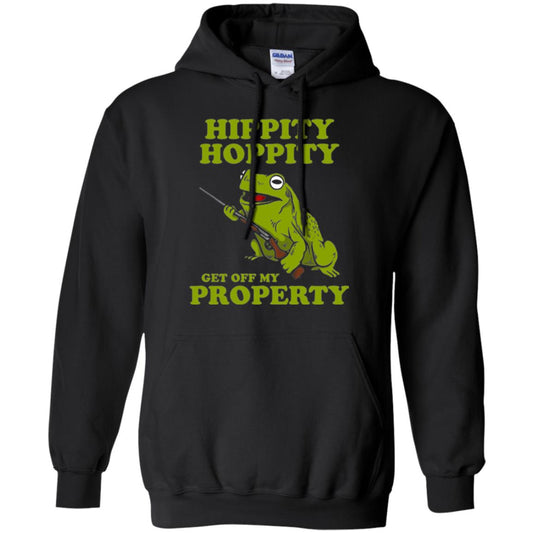 Frog Lover T-shirt Hippity Hoppity Get Off My Property Black
