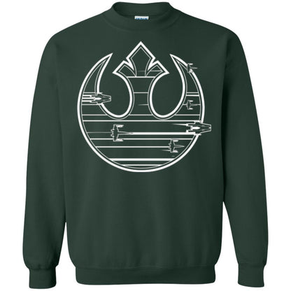 Film T-shirt Last Jedi Rebel Resistance Ship Logo Forest Green
