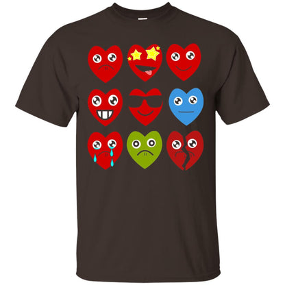 Valentine_s Day T-shirt Heart Emojis Dark Chocolate