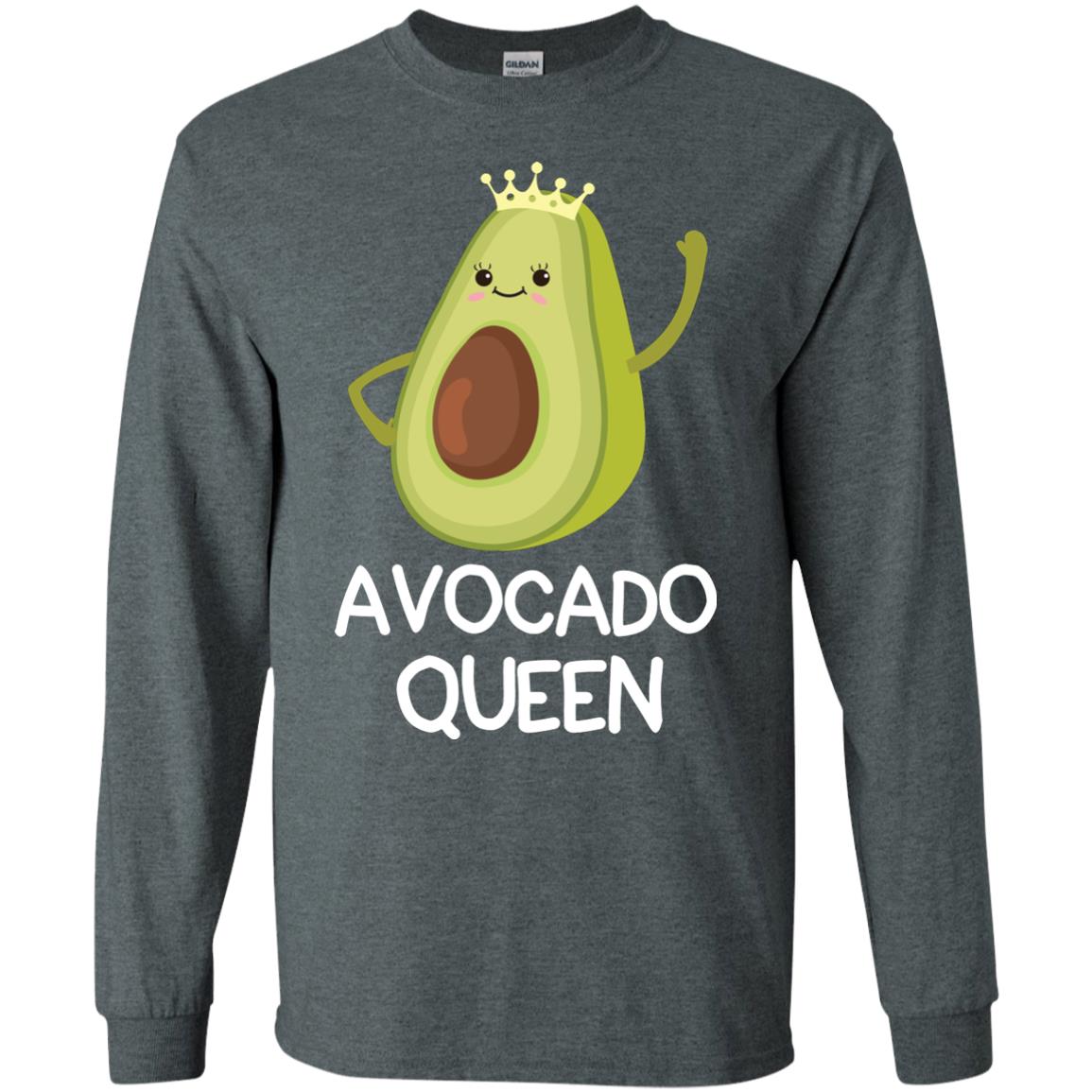 Avocado Queen Vegetarian Shirt For Girls Dark Heather