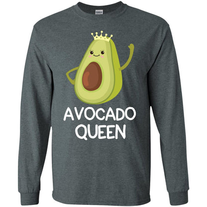 Avocado Queen Vegetarian Shirt For Girls Dark Heather