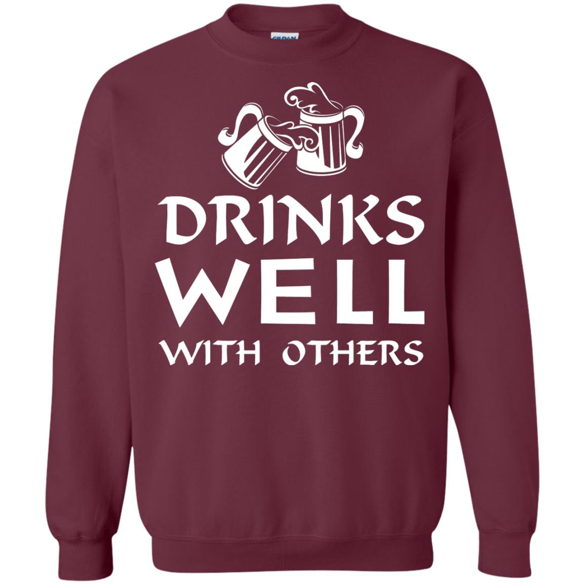 Drinks Well With Others St. Patrick_s Day T-shirt Maroon