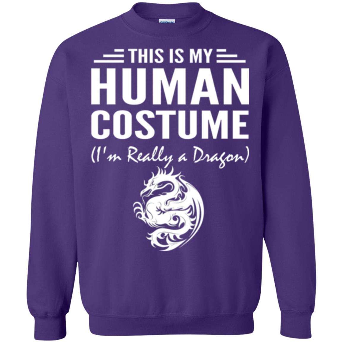 Dargon T-shirt This Is My Human Costume I_m Really A Dragon Purple