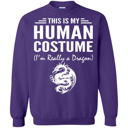 Dargon T-shirt This Is My Human Costume I_m Really A Dragon Purple