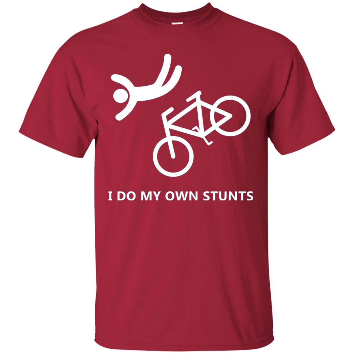 I Do My Own Stunts Bike Lover T-shirt Cardinal