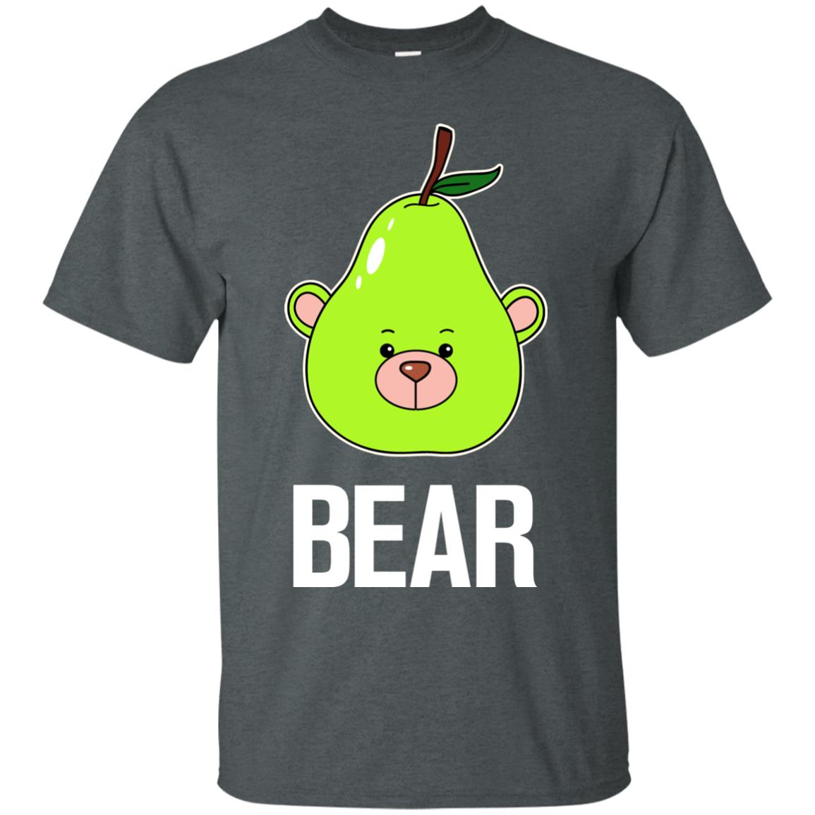 Bear Funny Summer Melon Fruit Shirt Dark Heather