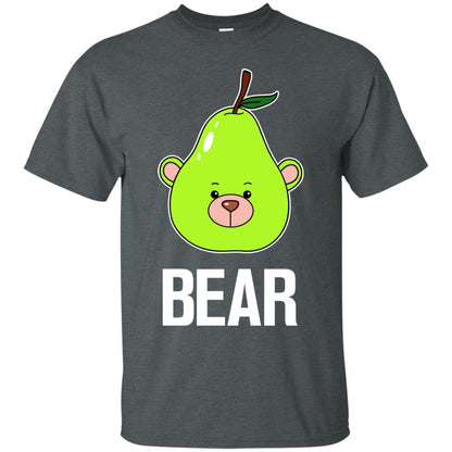 Bear Funny Summer Melon Fruit Shirt Dark Heather