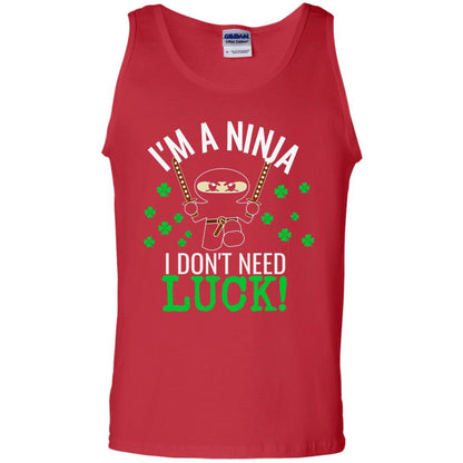 Ninja Luck Green St. Patrick_s Day T-shirt Red