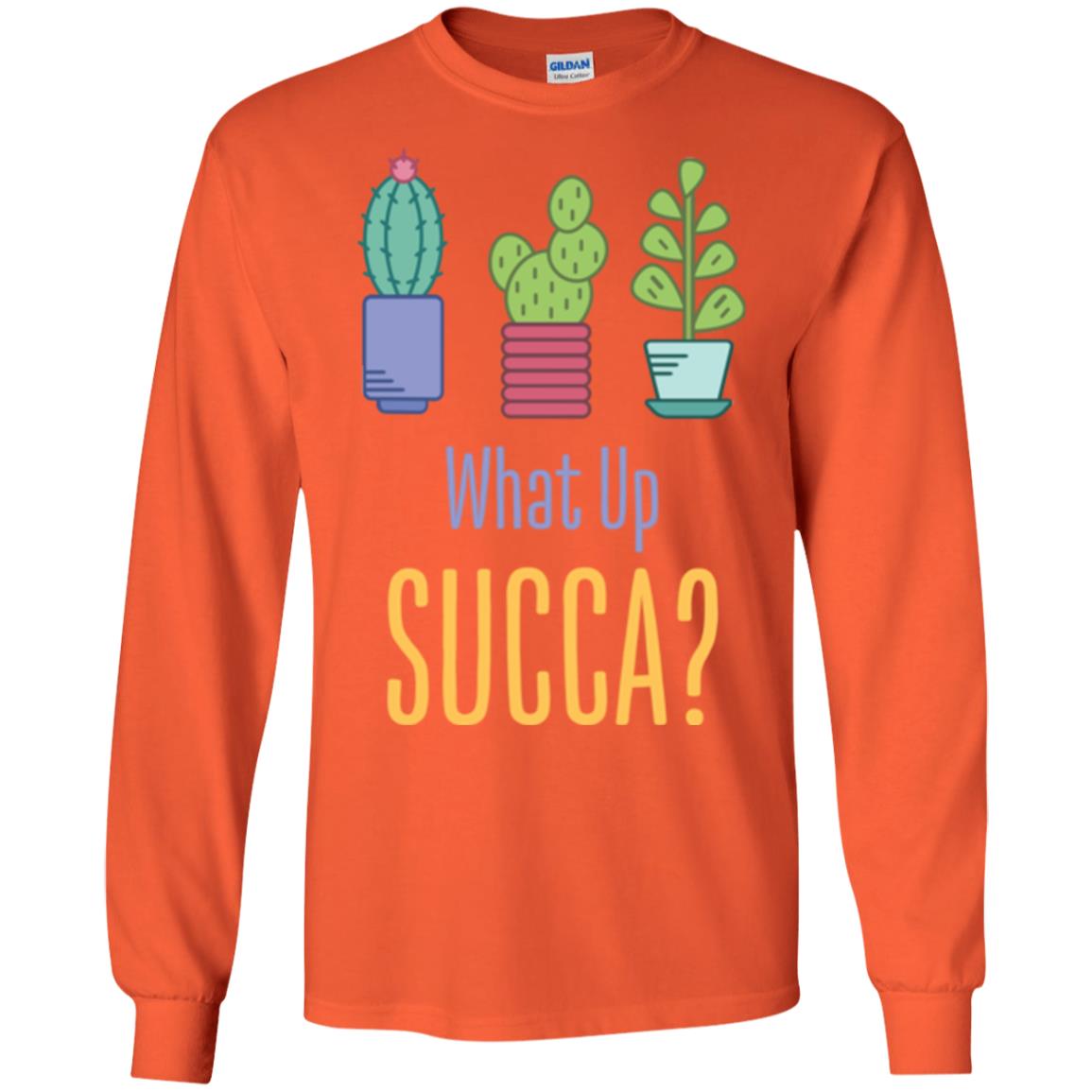 Cactus T-shirt What Up Succa Orange