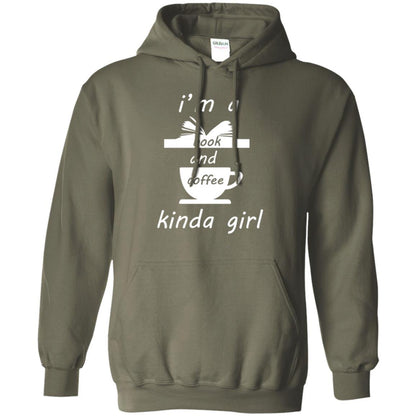 Book Lover T-shirt I'm A Book And Coffee Kinda Girl T-shirt Military Green