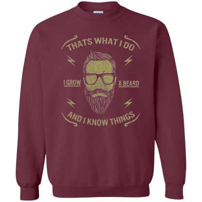 Funny Joke Retro Vintage T-shirt That What I Do I Grow A Beard Maroon