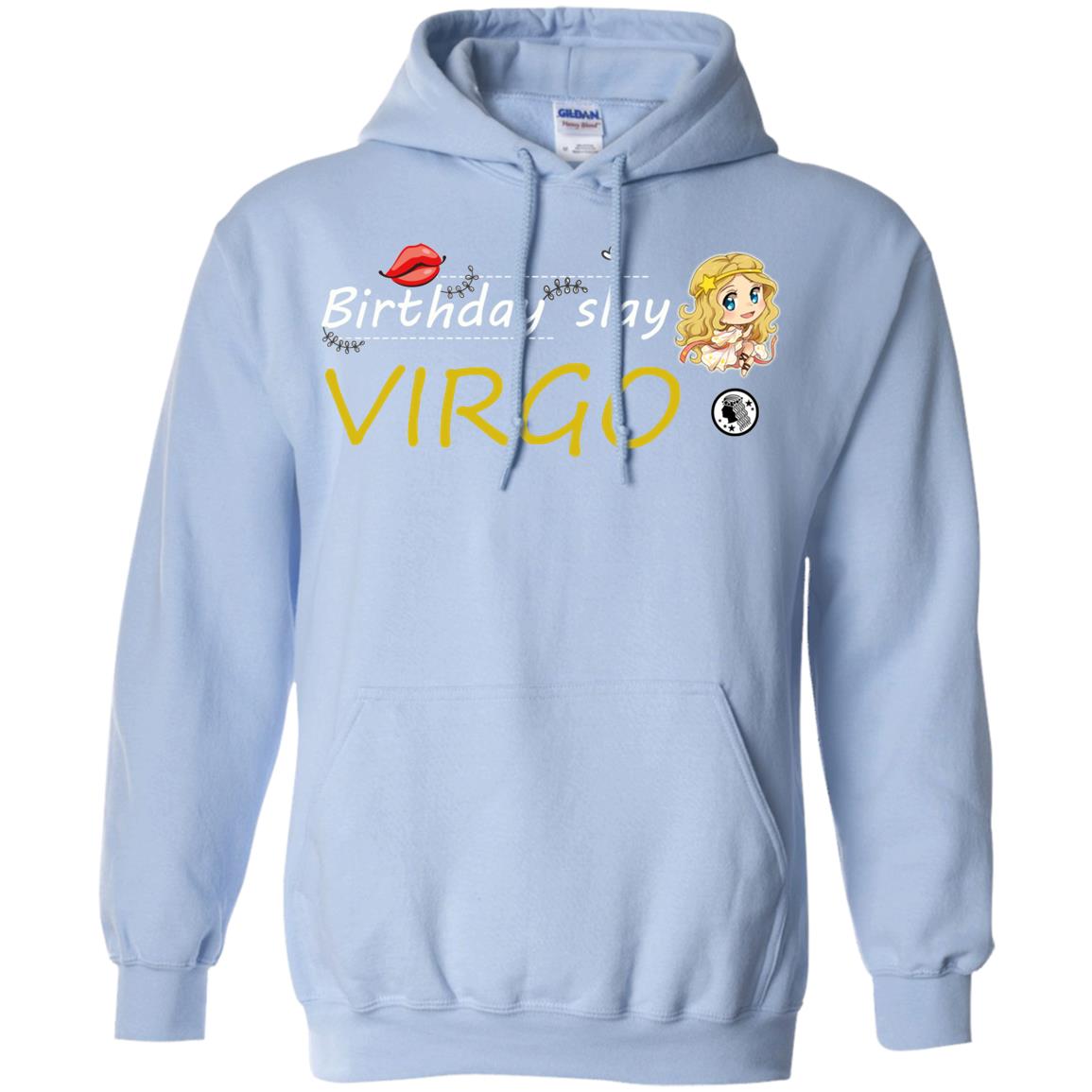 Cute Virgo Girl Birthday Lip Slay T-shirt Light Blue