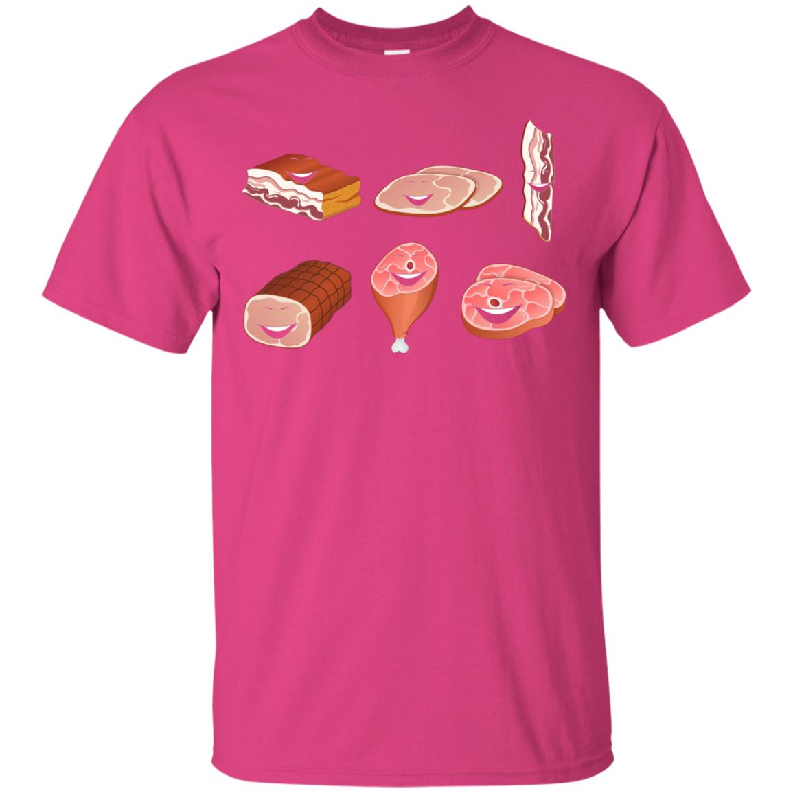 Funny Bbq T-shirt Meat Family Heliconia