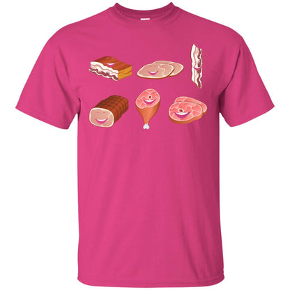 Funny Bbq T-shirt Meat Family Heliconia
