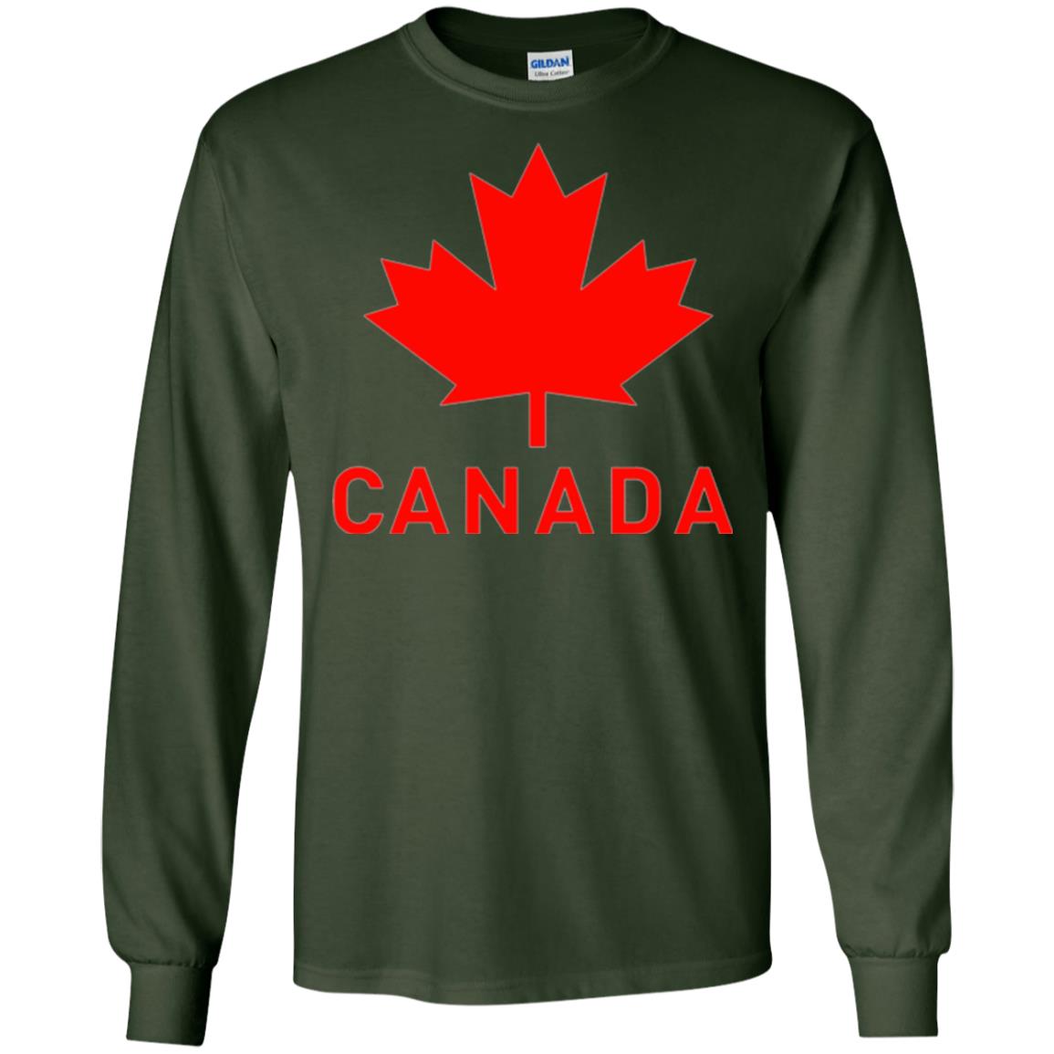 Canada Flag T-shirt Vintage Canada Flag Eh Team Forest Green