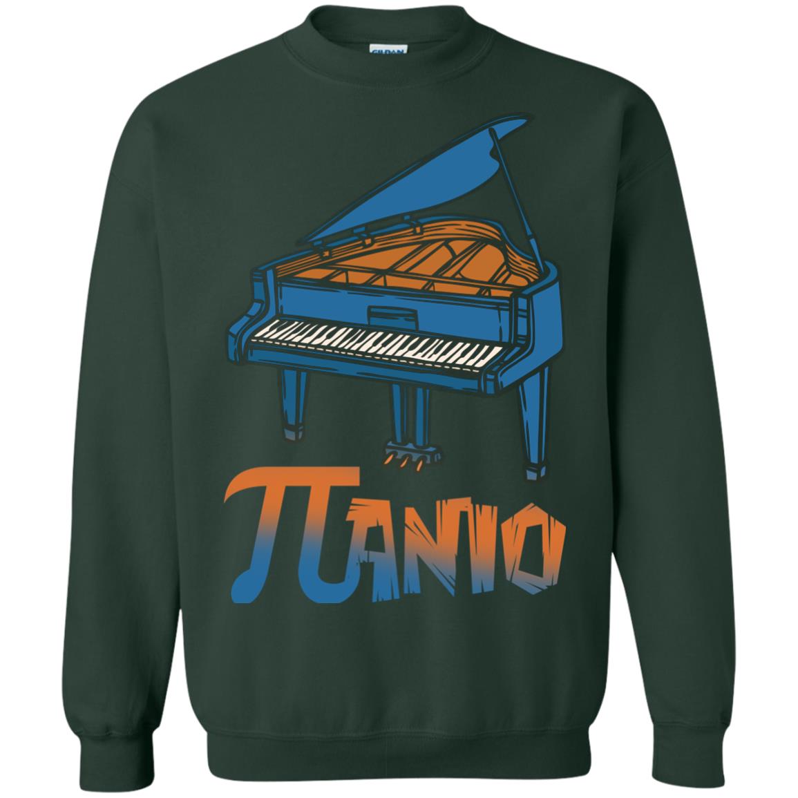 Pi Day T-shirt Funny Piano Lover Forest Green