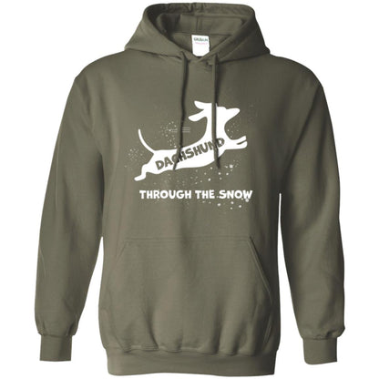Dachshund Through The Snow T-shirt Military Green