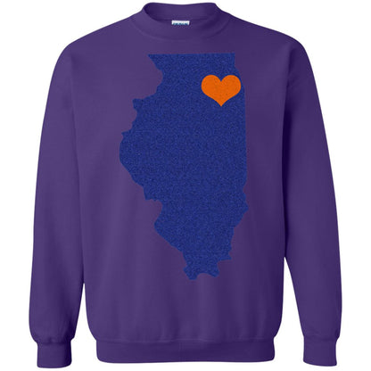 Football T-shirt Chicago Illinois Heart Purple