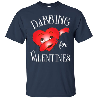 Valentines Day T-shirt Dabbing Heart T-shirt Navy