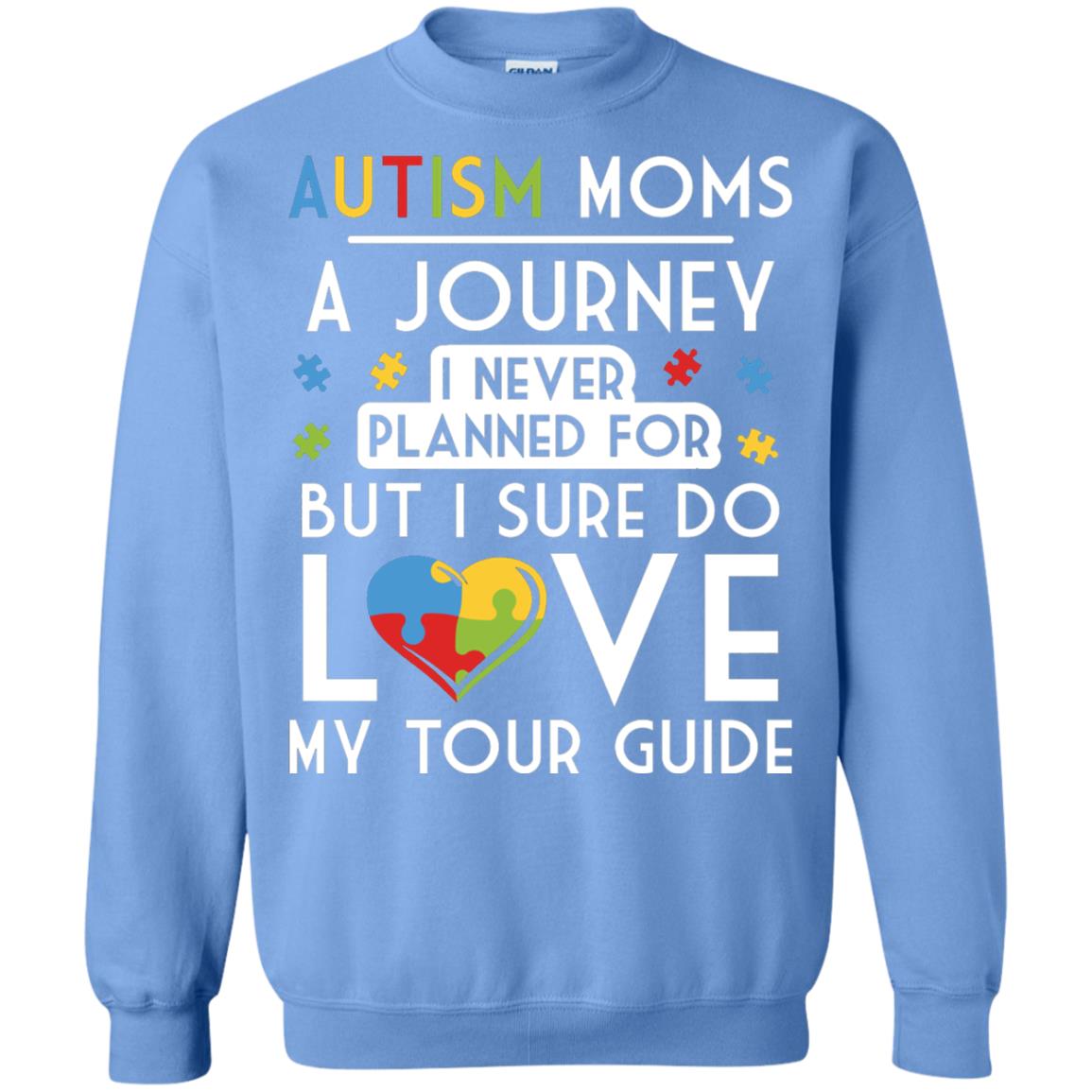 Autism Mom Shirt Autism Mom A Journey Of Love Carolina Blue