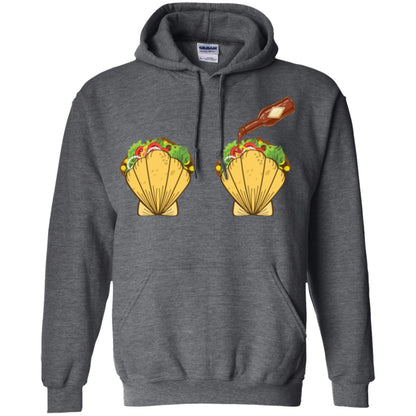 Mermaid Shell T-shirt Taco Bra And Spicy Chili Sauce Dark Heather