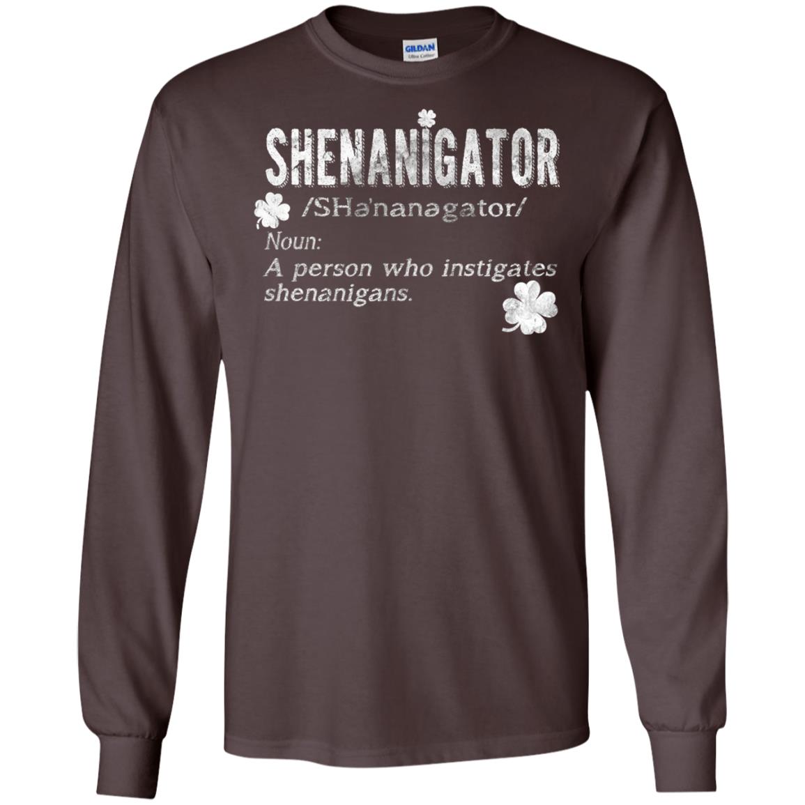 Shenanigator Shamrocks St. Patrick Day Shirt For Irish Dark Chocolate