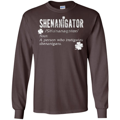 Shenanigator Shamrocks St. Patrick Day Shirt For Irish Dark Chocolate
