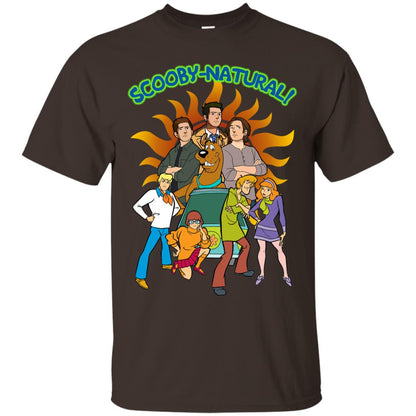 Scooby Natural Mystery Team Cartoon Shirt Dark Chocolate