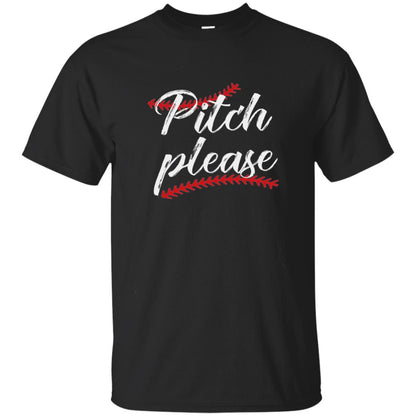 Pitch Please Funny Baseball Lover T-shirt Black