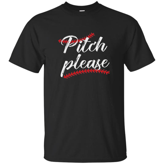 Pitch Please Funny Baseball Lover T-shirt Black