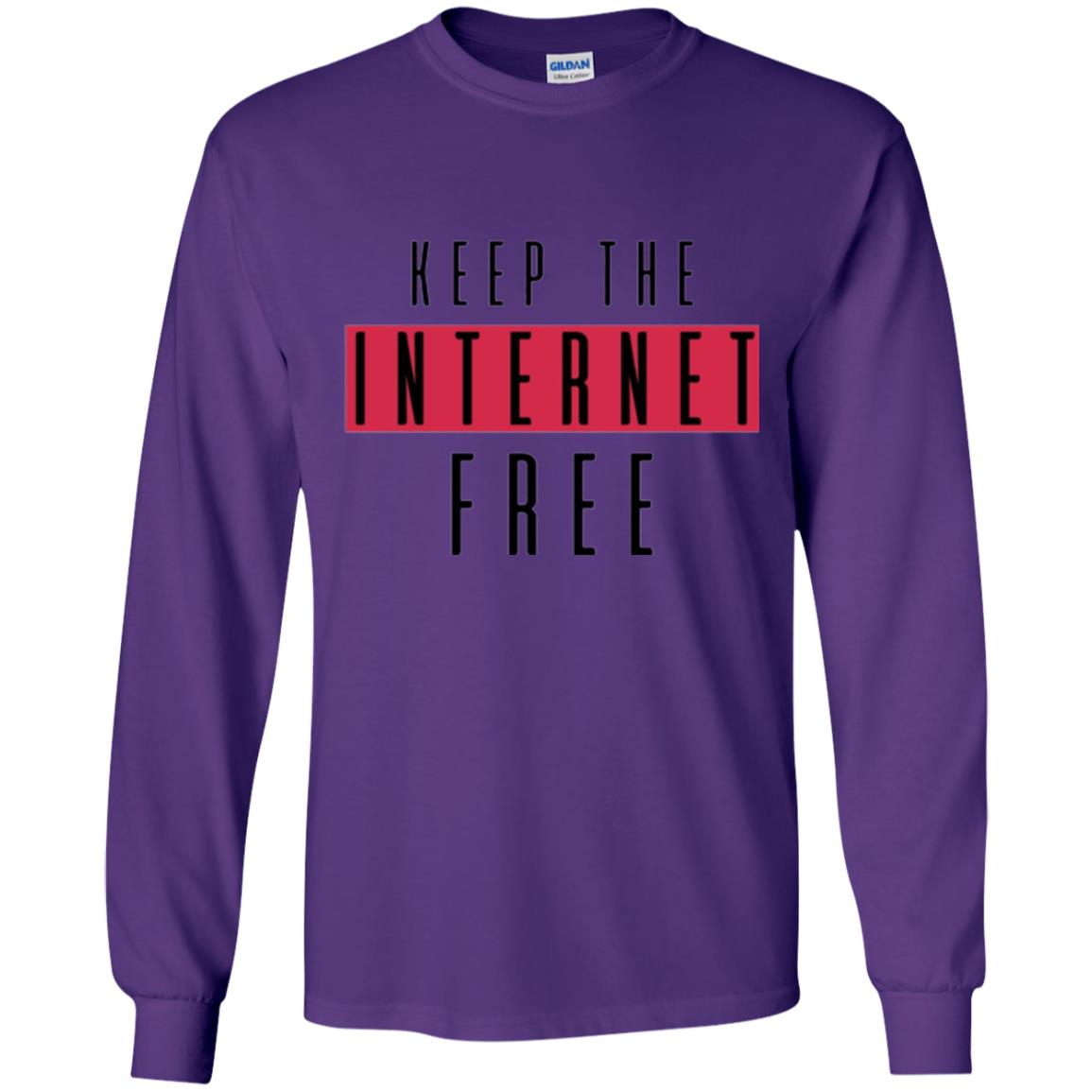 Keep The Internet Free T-shirt Purple