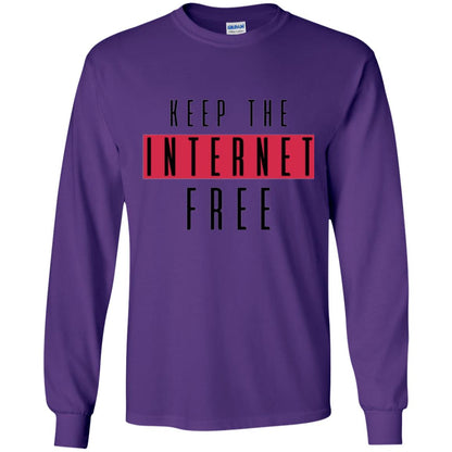 Keep The Internet Free T-shirt Purple