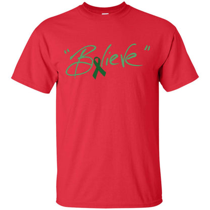 Liver Cancer Awareness Shirt Emerald Ribbon Believe Red