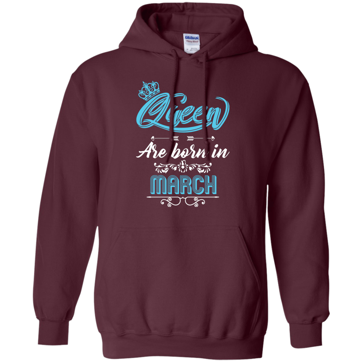 Brithday T-Shirt Queen Are Born In March Maroon