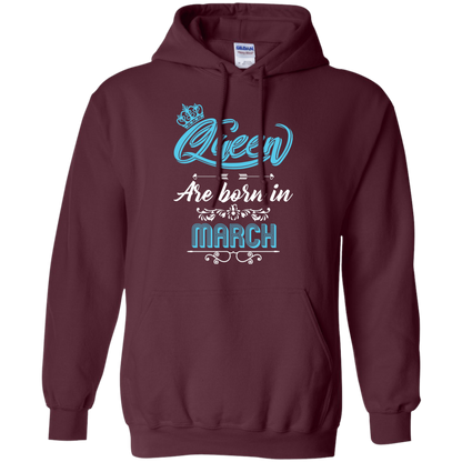 Brithday T-Shirt Queen Are Born In March Maroon